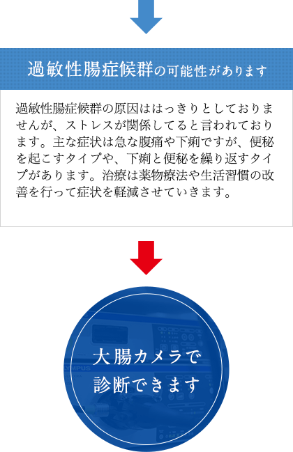 過敏性腸症候群の可能性があります